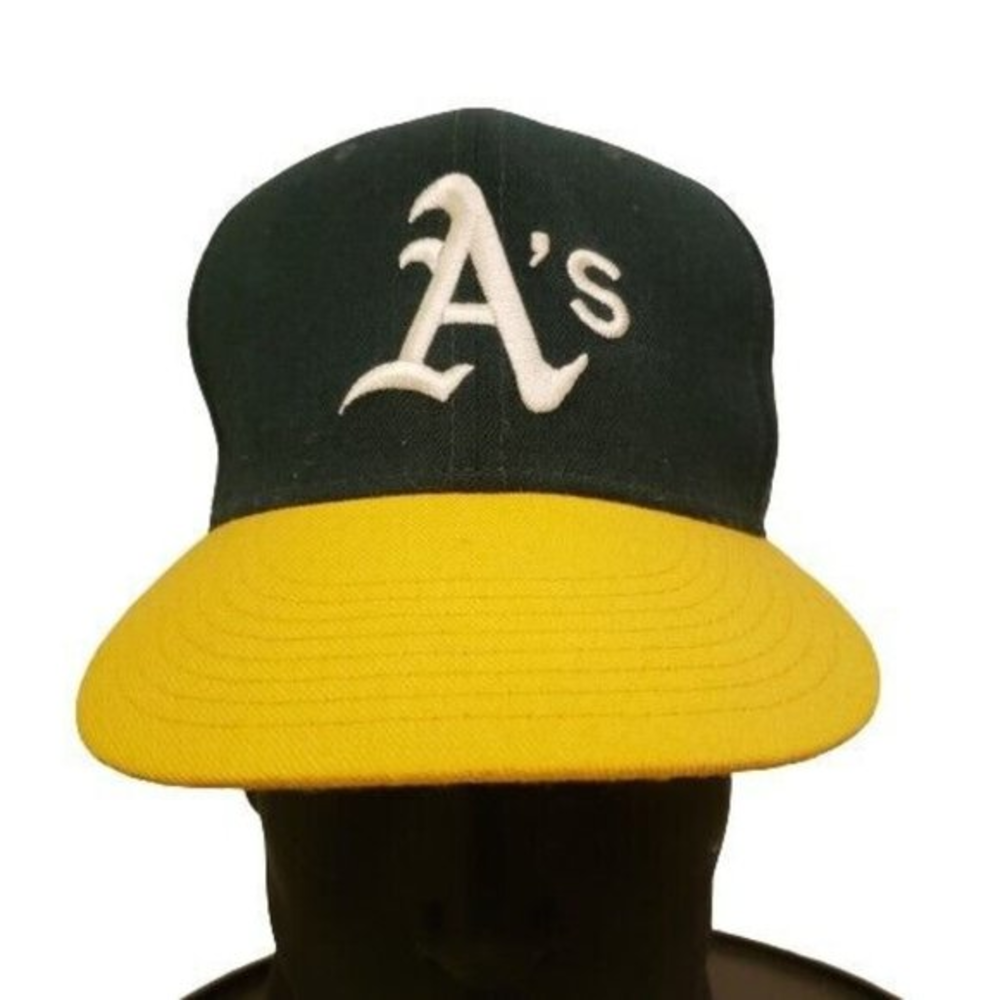Oakland Athletics A's New Era Diamond Col Fitted Wool Hat MLB Size 7 Made in USA